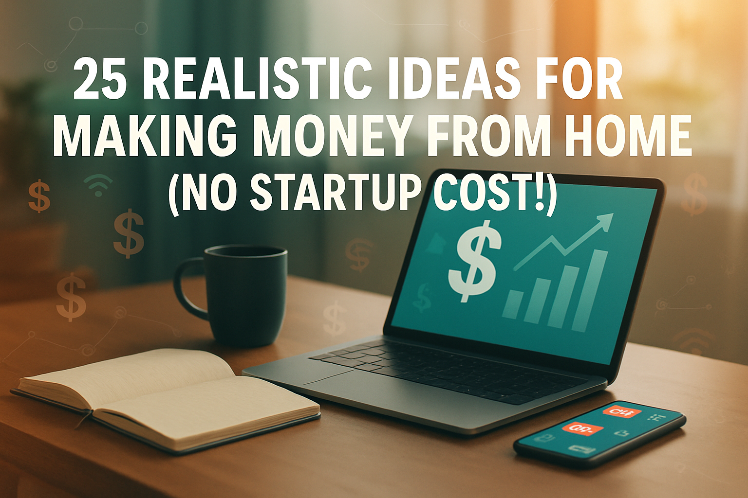 25 Realistic Ideas for Making Money From Home (No Startup Cost!)