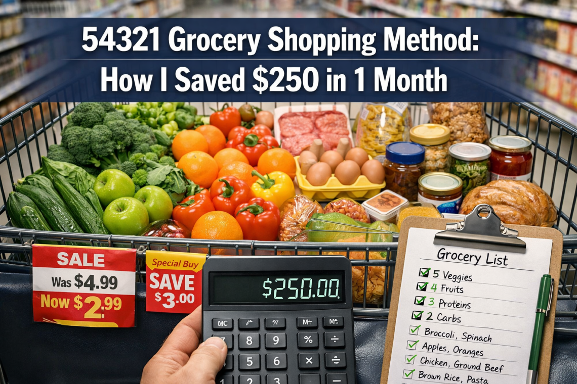 I Tried the 54321 Grocery Shopping Method-Here’s How It Saved Me $250 in 1 Month!