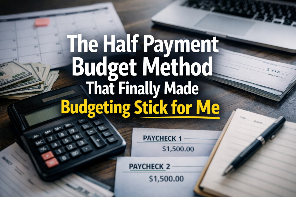 The Half Payment Budget Method That Finally Made Budgeting Stick for Me