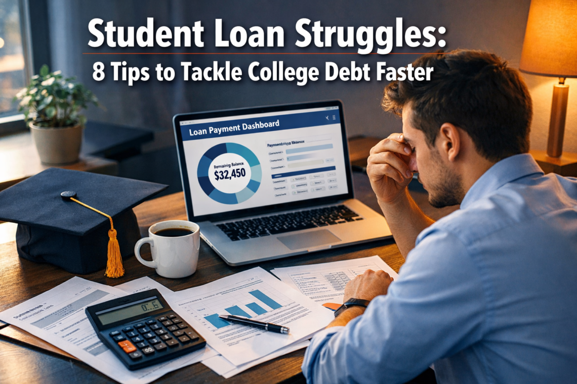 Student Loan Struggles: 8 Tips to Tackle College Debt Faster