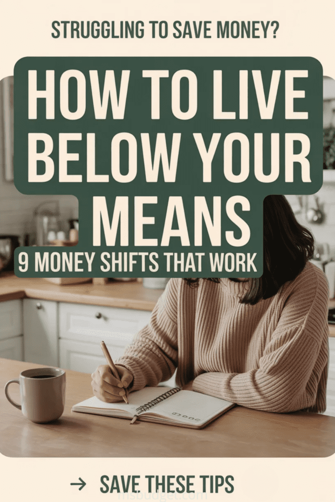 How to Live Below Your Means: 9 Small Money Shifts That Changed My Life Fast